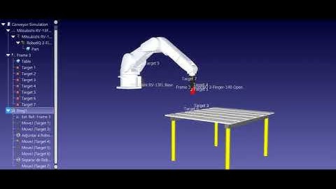 Simulación RoboDk Agarrar pieza mostrarla y soltarla