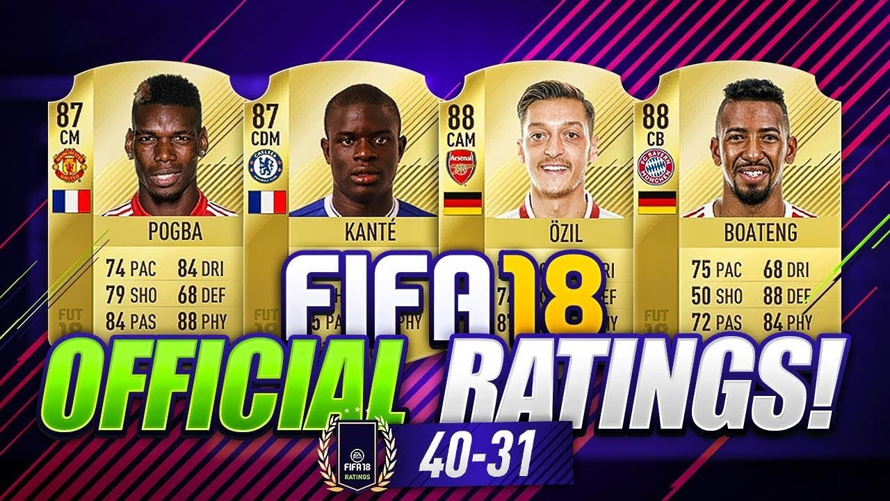 fifa 18 ultimate team apk FIFA 18 RATINGS! 40-31!