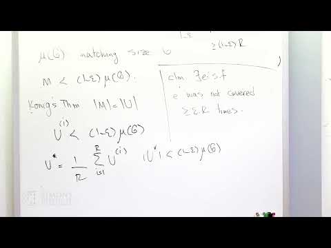 A Simple (1−eps)-Approximation Adaptive Sketching Algorithm for Maximum (Weighted) Matching Episode cover