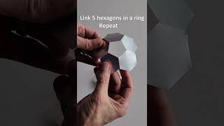 Paper soccer ball (truncated icosahedron or fullerene) in 40 seconds