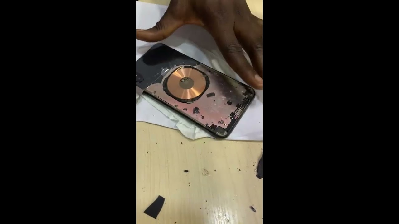 iPhone XS Max back glass replacement part 4 YouTube