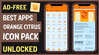 Best Free Orange Citrus Icon Pack App for Android