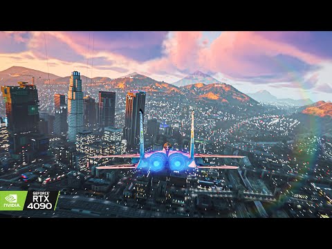 I couldn't believe how good this Graphics Mod is! FIGHTER JET F-15C Eagle MOD / RTX 4090 [GTA 5 PC]