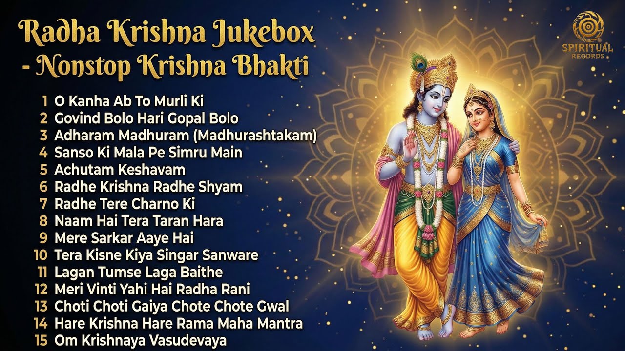 Morning Devotional Playlist | Nonstop Radha Krishna Bhajans | Peaceful Spiritual Music
