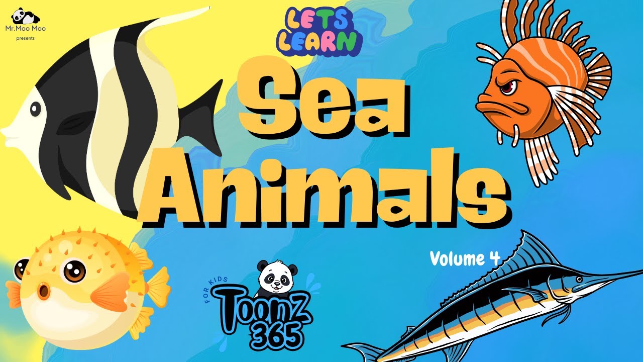 Sea Animals song | rhymes | Sing along for Parents and Teachers with kids| real videos - volume 4