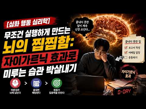 [Advanced Behavioral Psychology] The Mental Itch That Forces You to Act: Crushing Procrastination...
