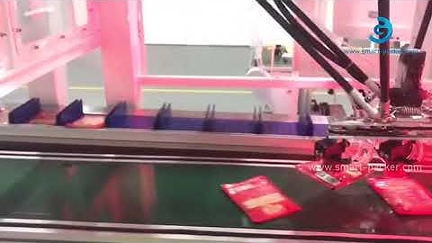 Automatic food bag spider type sensing detecting sorting feeding robot hand sorter conveyor