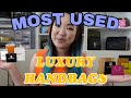 My top 5 most used luxury handbags from my collection  prada louis vuitton  saint laurent
