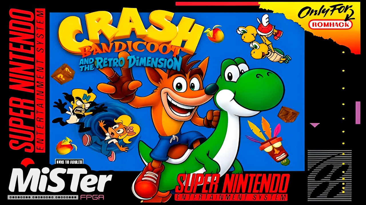Super Crash World | SNES Rom Hack Gameplay on MiSTer FPGA