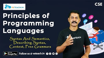 Syntax And Semantics-Describing Syntax, Context, Free Grammars||Principles of Programming Languages