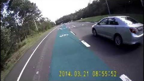Slip lane car driver behaviour research video