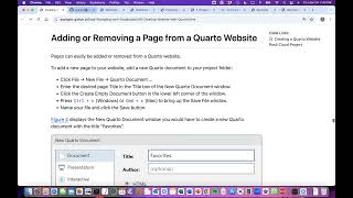 Adding a Page to a Quarto Website