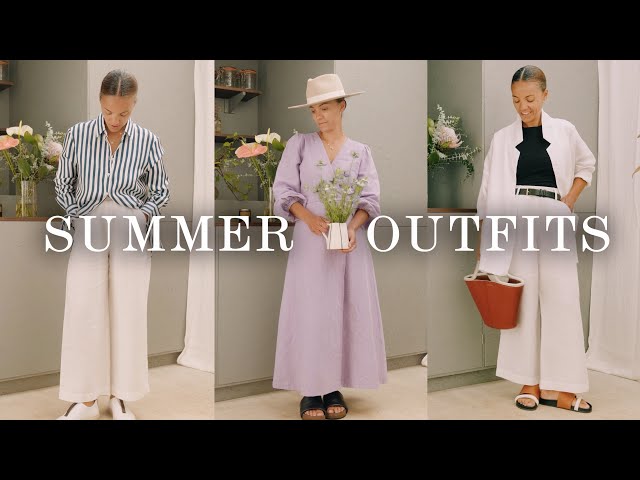 My Minimalist Summer Wardrobe Tour - the EASIEST way to start one class=