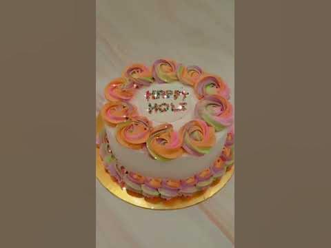 holi theme cake