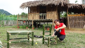 How To Make Bamboo Tables and Chairs - Build a Bamboo House 2024, Farm Life