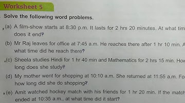 DAV Class 4 unit 8 worksheet 5 ।। Math class 4 chapter 8 worksheet 5 dav public school