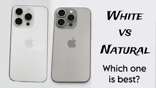 iPhone 15 Pro White vs Natural Titanium Color Comparison!