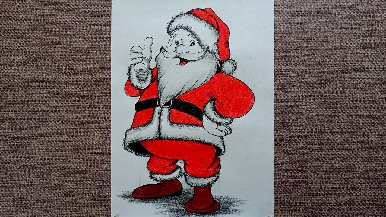 Daily challenge #151/ Santa Claus drawing/ Pencil drawing - YouTube