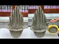 How To Make Flower Pots From Rags Combined With Cement - Amazing With Ideas At Home