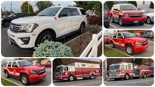 Paterson, Clifton & Woodland Park Fire Dept Units At Festa Funeral Home For Fallen Batt Chief 6/2/21