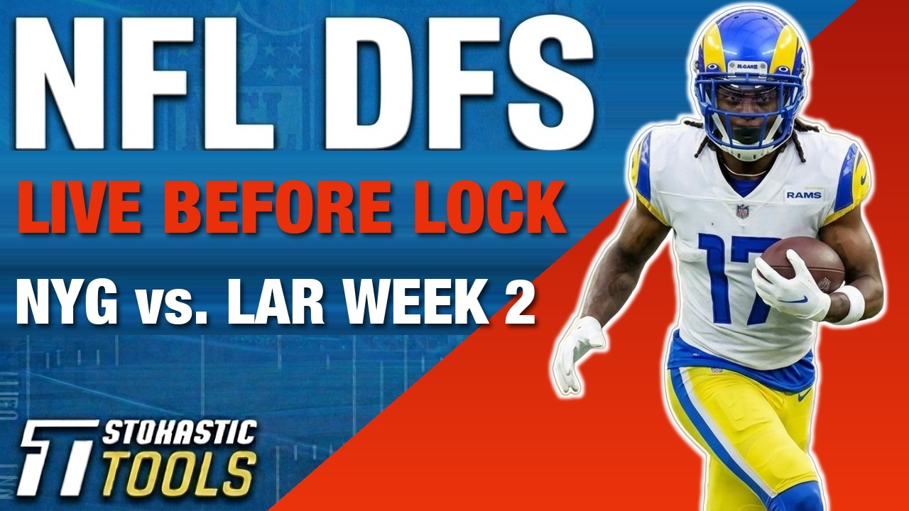 WATCH: NFL DFS Showdown Live Before Lock | Giants-Rams MNF Week 2 DFS Picks