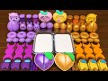 PEACH PURPLE vs GOLD!!!Mixing random into GLOSSY slime !!! Satisfying Slime Video #175