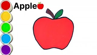 How to draw apple 🍎//very easy and beautiful drawing step by step 