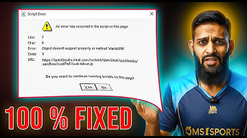 Fixed: Script Error | An Error Has Occurred In The Script On This Page