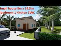 Design small house 8m x14.5 with 3 bedroom 1 kitchen 1 WC by sketch up