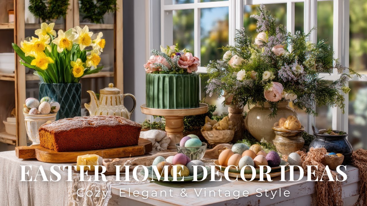 Easter Home Decor Ideas for Farmhouse Lovers | Cozy, Elegant & Vintage Style