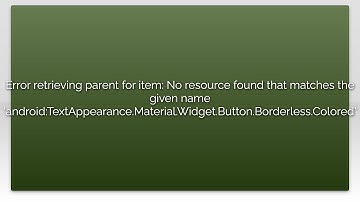 Error retrieving parent for item: No resource found that matches the given name 