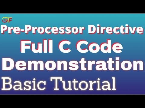 Pre-Processor Directive | #define | Full C Code Demonstration
