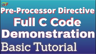 Pre-Processor Directive | #define | Full C Code Demonstration