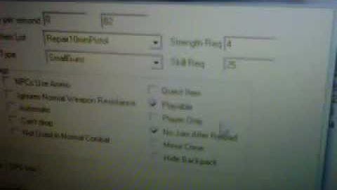 How To edit a guns propeties in geck fallout new vegas