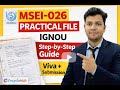 MSEI-026 Practical File Kaise Banaye | IGNOU MSEI 026 Practical Full Guide 2026