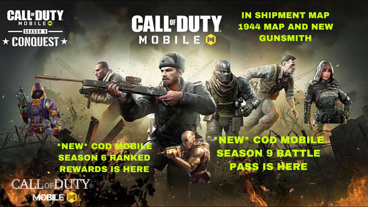 *NEW* COD MOBILE SEASON 9 BATTLE PASS + SEASON 6 RANKED REWARDS IS HERE GAMEPLAY A SHIPMENT 1944 MAP
