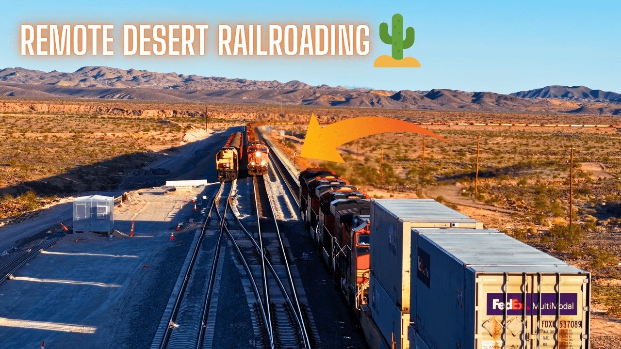 OLD 1883 RAILROAD thru Remote Desert gets New Tracks + A MONSTER BARETABLE w/ Cut-In DPU's