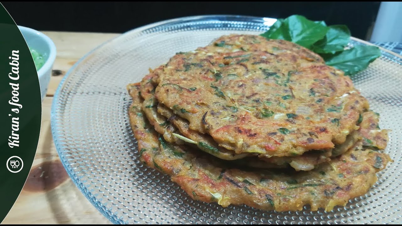 Savory Oat Pancakes / Vegetable Oat Pancakes By Kiran's Food Cabin
