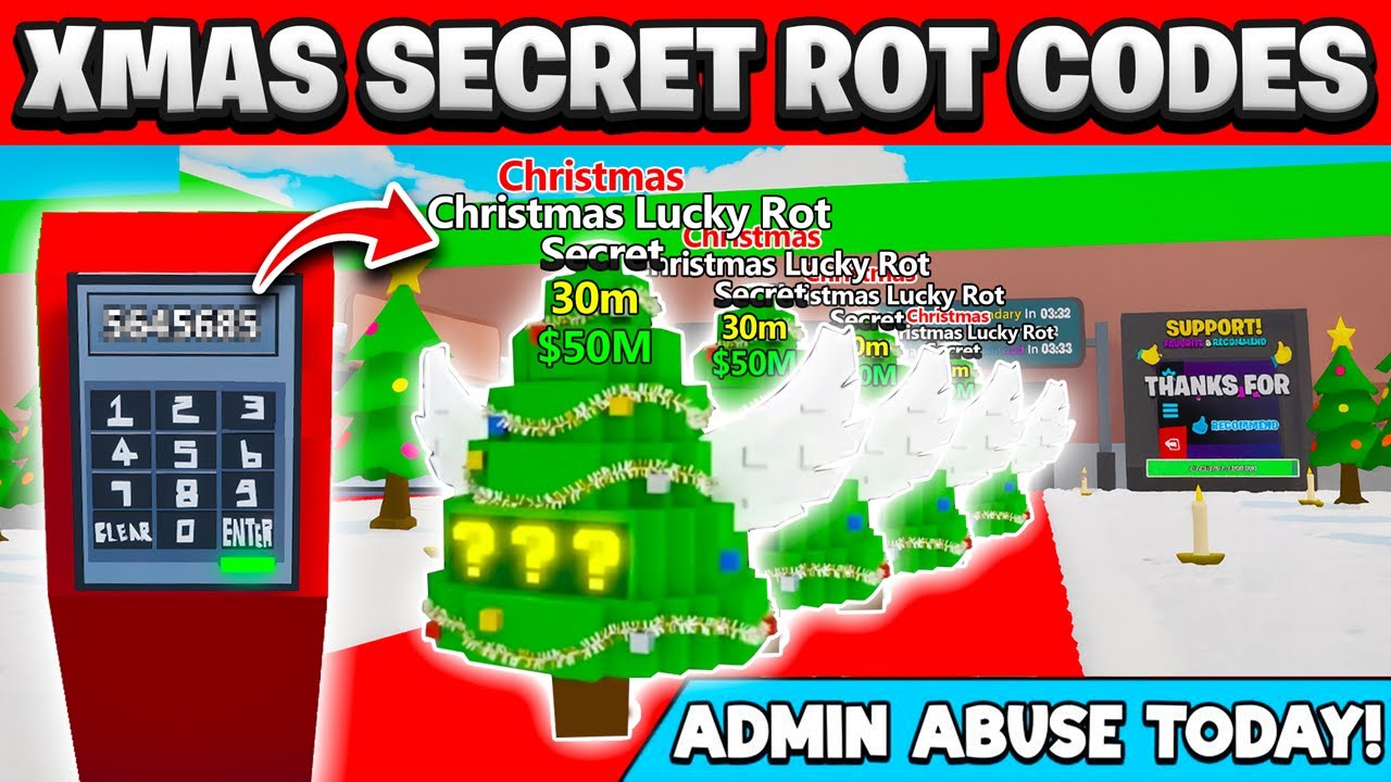 *NEW* CHRISTMAS SECRET LUCKY ROT CODES in Fortnite Steal The Brainrot ...