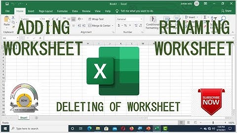 How To Insert, Rename, Delete  Worksheet in Ms Excel