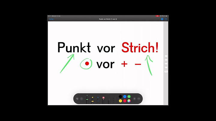Punkt vor Strich