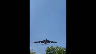 Super low pass of a B-52 bomber