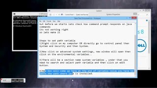 How to set JAVA path variable in windows 7, windows 8, and windows 8.1