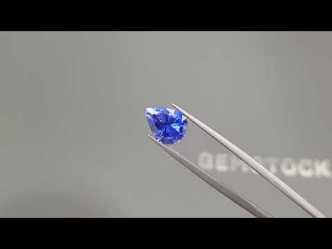 Electric blue sapphire 3.57 carats in pear shape, Sri Lanka Video  № 2