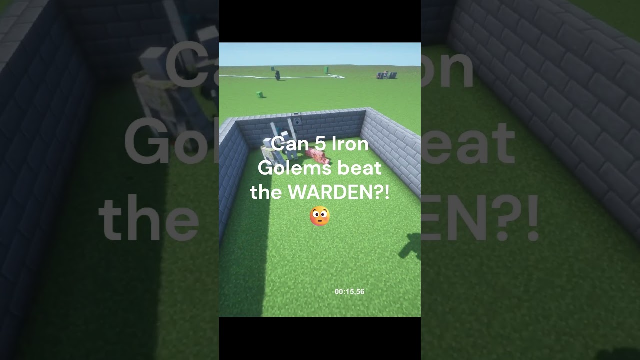 Can 5 Iron Golems beat the WARDEN?! 😳