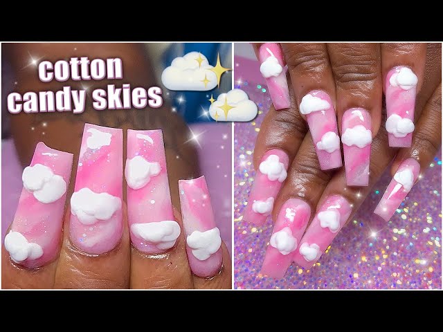 Cotton Candy Nail Art Tutorial 