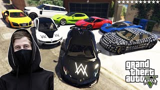 GTA 5  Stealing Alan Walker's Luxury Cars With Franklin | (Real Life Cars #32)