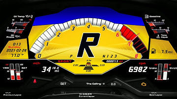 RealDash Custom theme Lamborghini aventador SV testing... with 8000rpm bmw