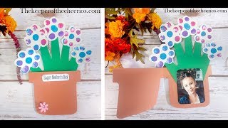 Handprint Photo flower card