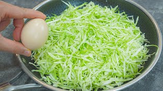 Cabbage with eggs tastes better than meat! Healthy, Quick, Easy cabbage recipe!
